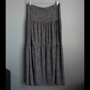 Jones Wear Maxi Skirt Polka Dot Polyester Large